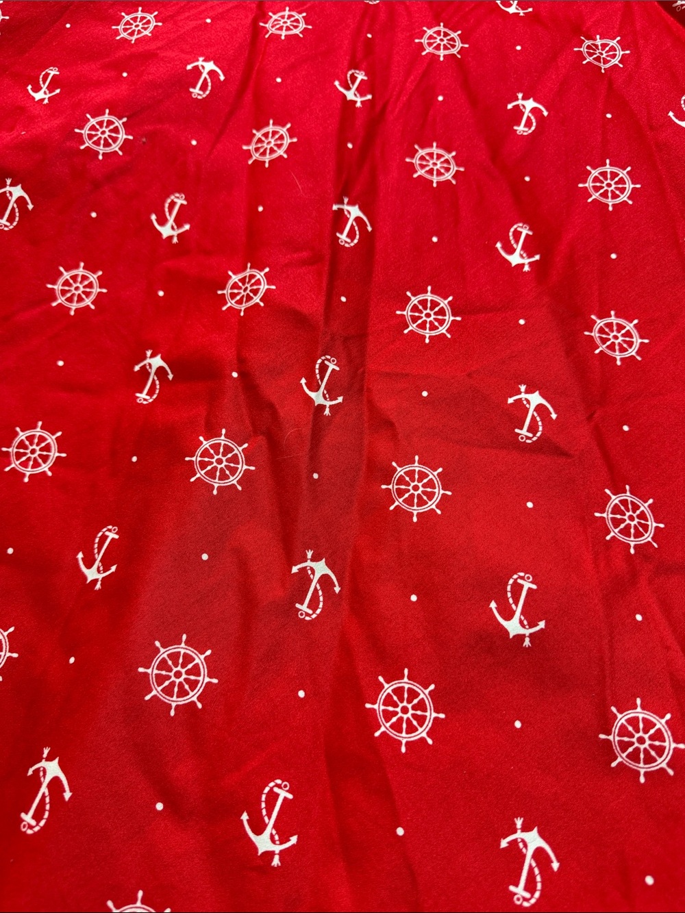 Voodoo Vixen Red Nautical Asymmetrical Swing Dress - Picture 2 of 5